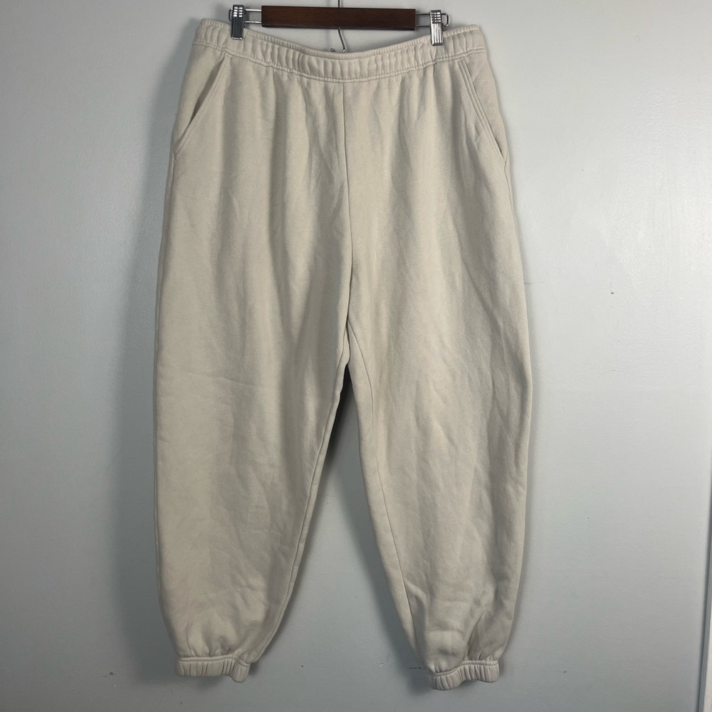 Abercrombie & Fitch cream pull on joggers size XL